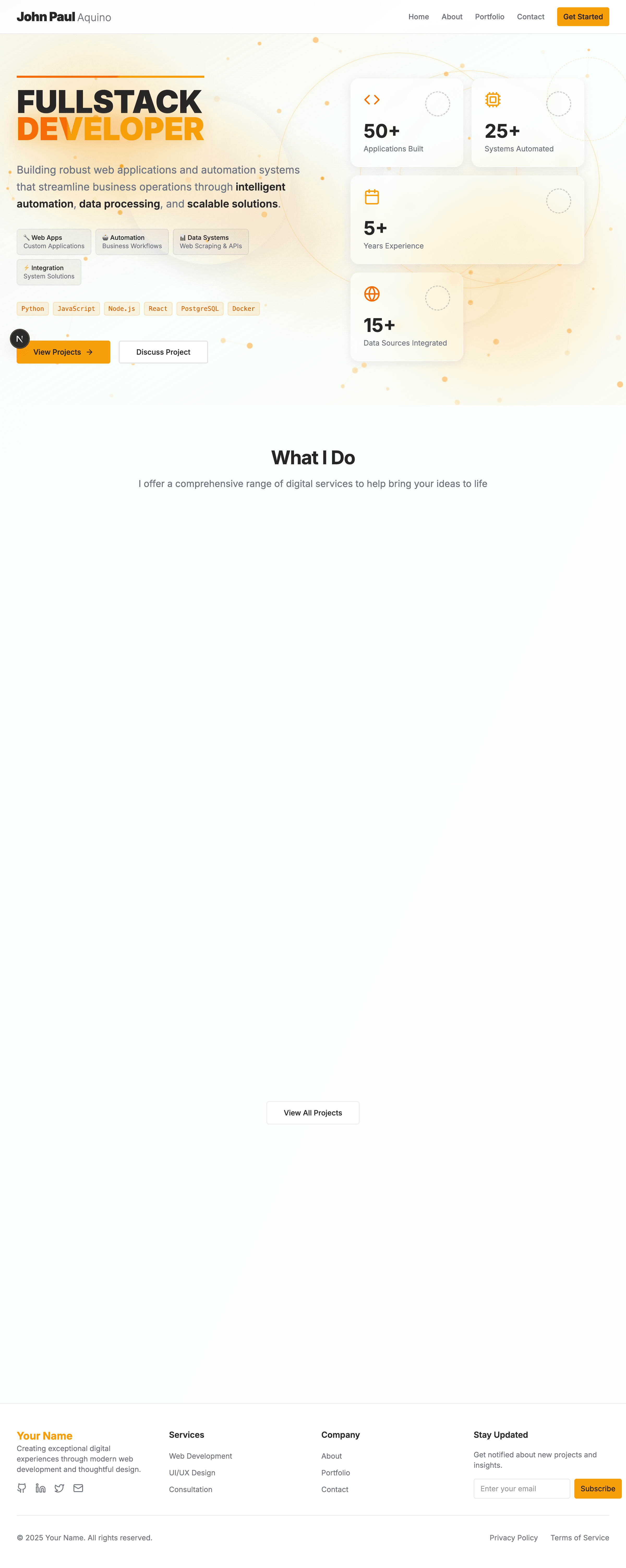 Freelance Portfolio & Admin System